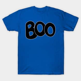 BOO text art in black bubble letters T-Shirt